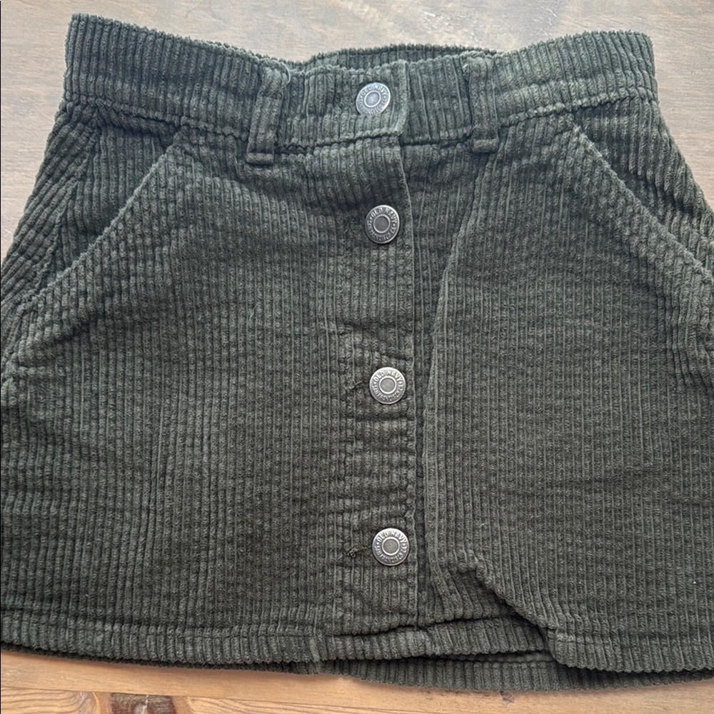 Old Navy Green Corduroy Kids Skirt